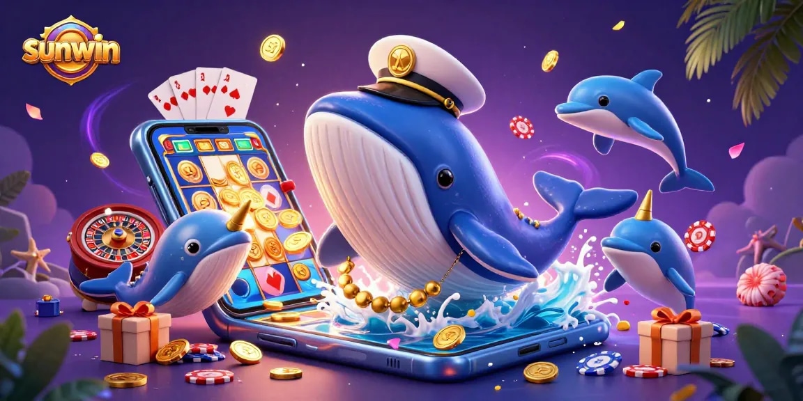 Engage with sunwin’s vibrant casino action featuring a 3D whale, narwhal, and poker-playing dolphins.