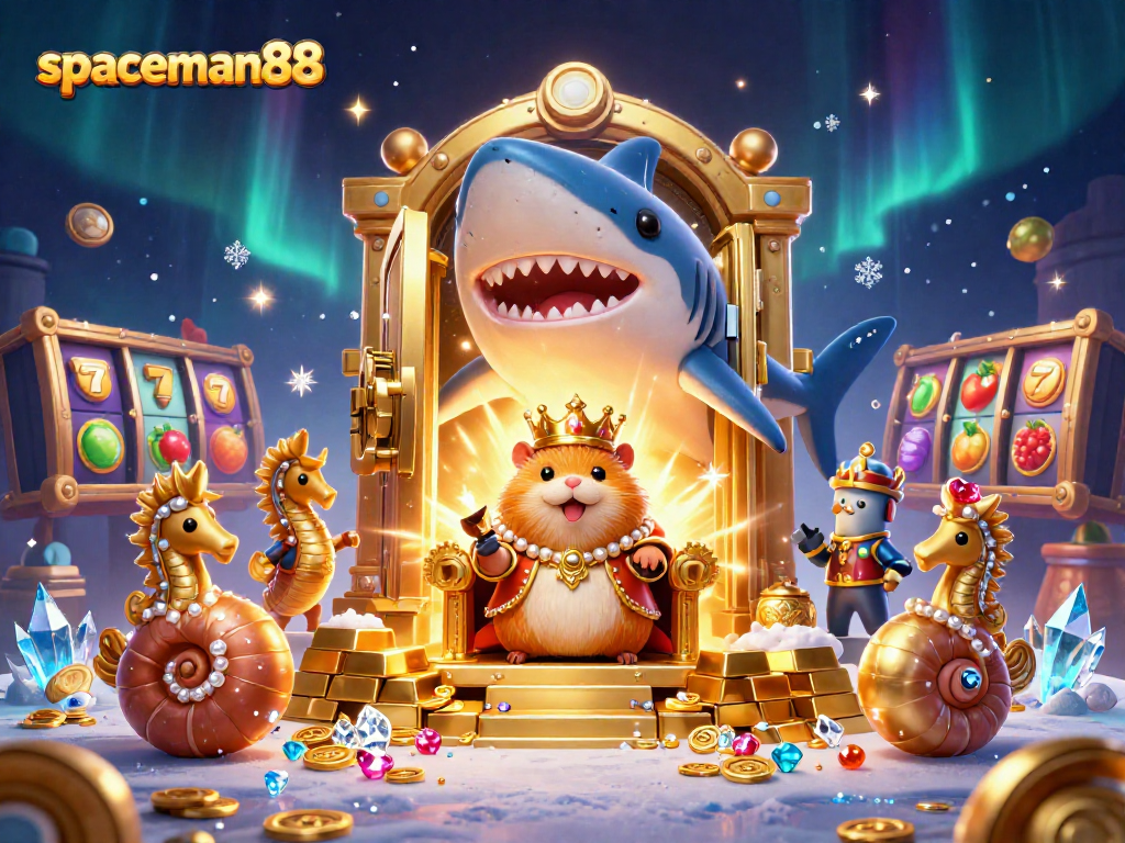 Experience thrilling gameplay with spaceman88's vibrant illustration of a slot adventure.