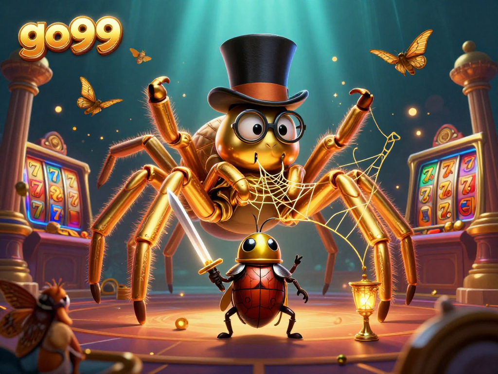 Experience exciting gaming action with go99 in a vibrant casino atmosphere filled with colorful slot elements.