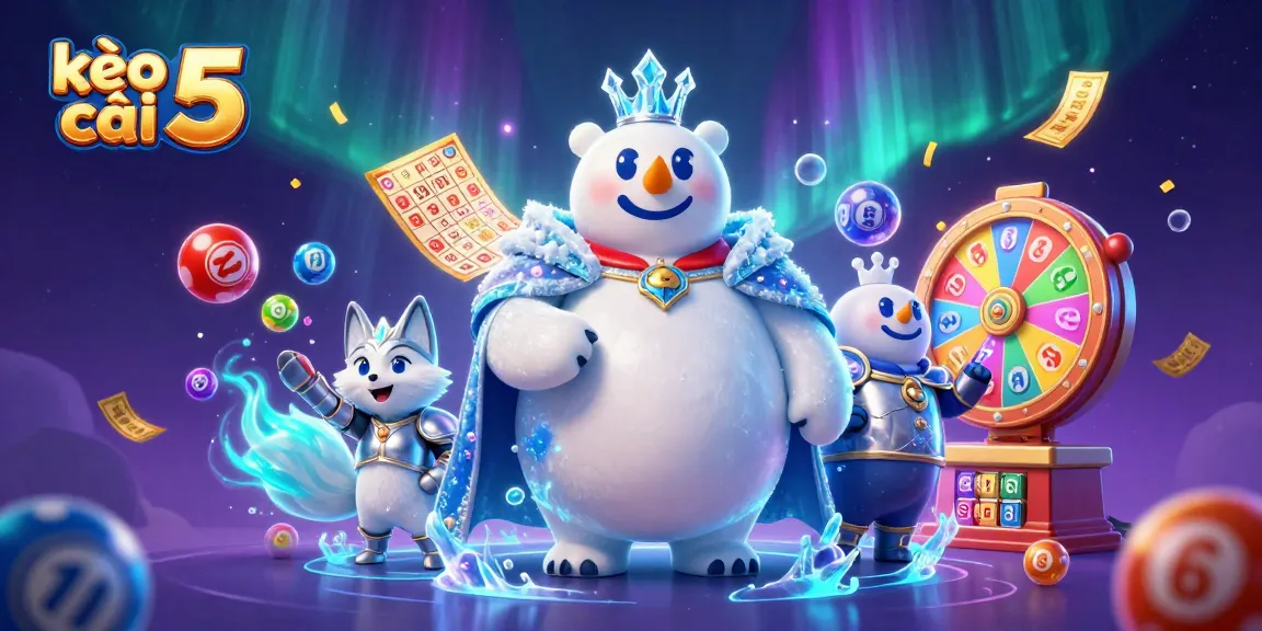 Experience the excitement of kèo nhà cái 5 with colorful lottery balls and jackpot elements.